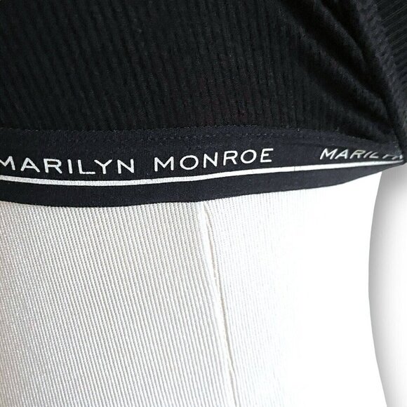 Marilyn Monroe Bra Sz 36C Black Padded Push Up Underwire 7233 Button Detail - Picture 5 of 8